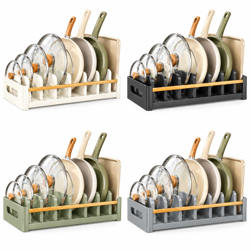 Fervinna Adjustable Pan & Lid Organizer Rack — product overview