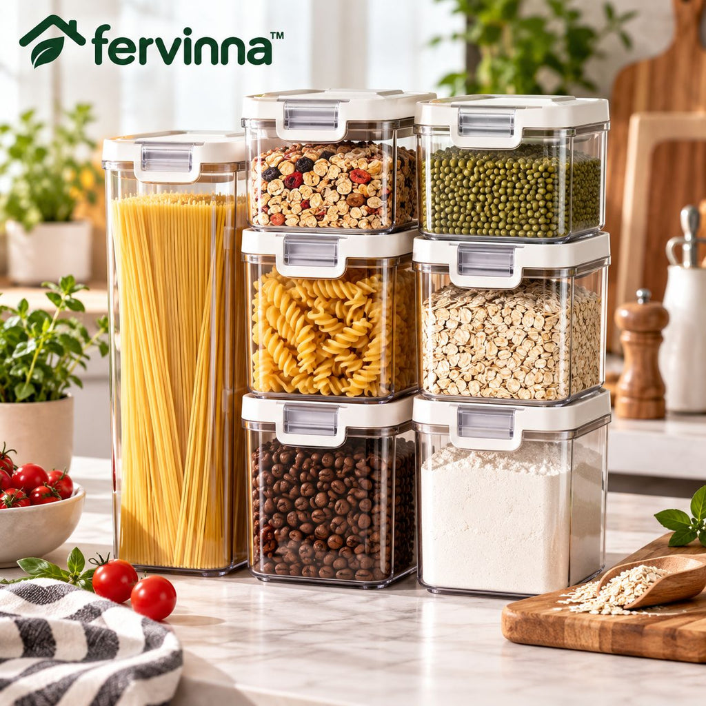 Fervinna Stackable Airtight Pantry Container Set — main lifestyle view