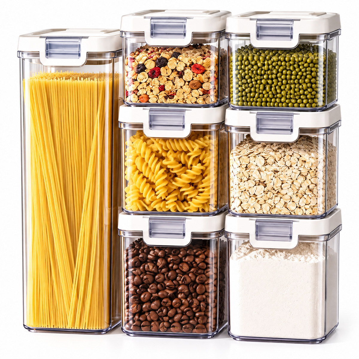 Fervinna Stackable Airtight Pantry Container Set — features and details