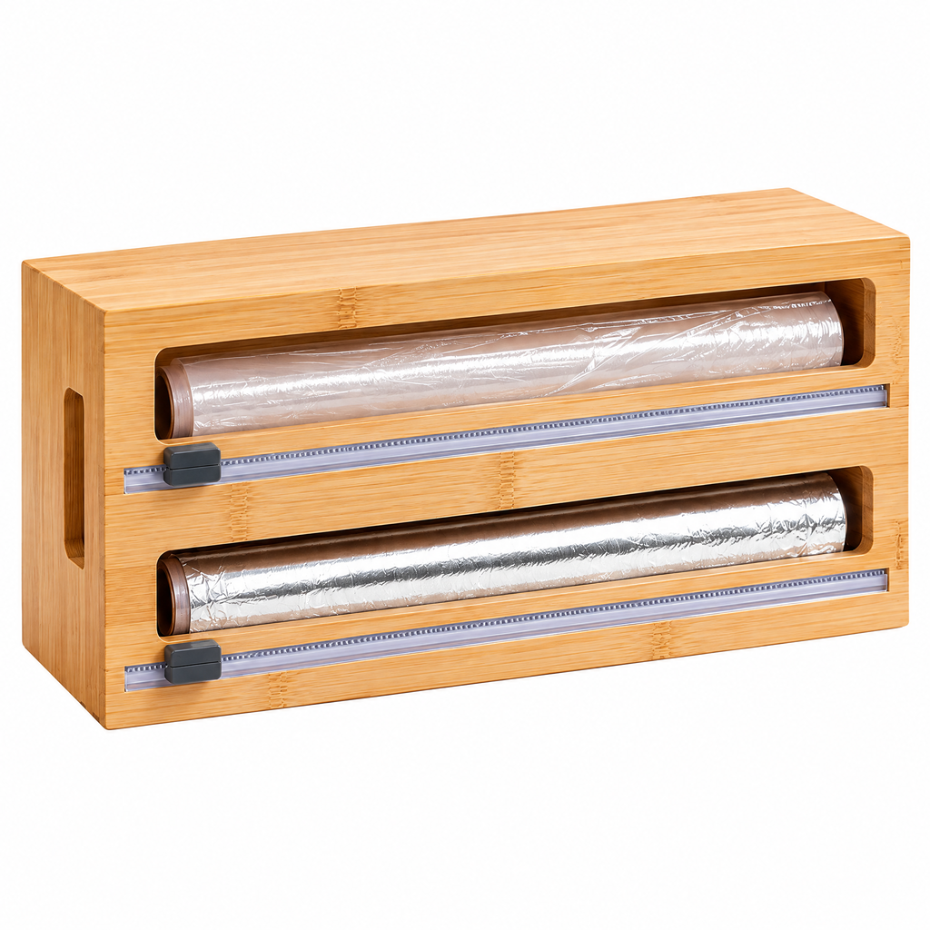 Fervinna Bamboo Double Roll Wrap Dispenser — features and details